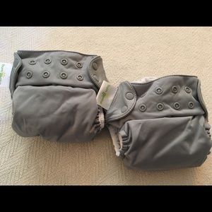 Two EUC BumGenius Freetime cloth diapers